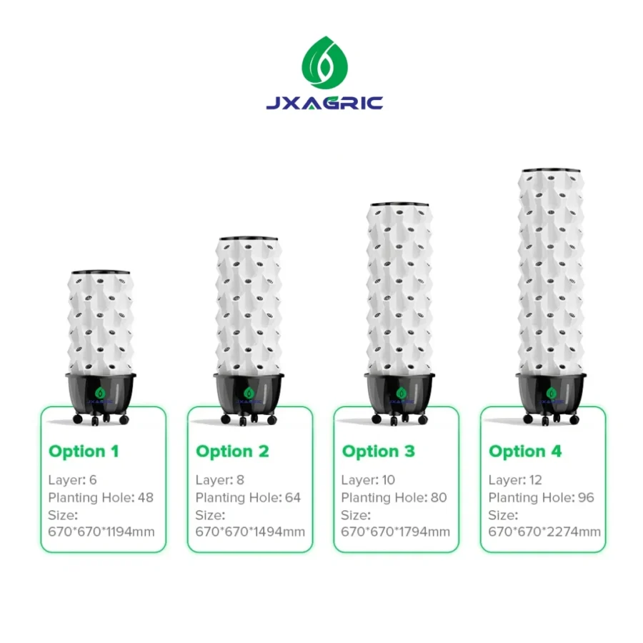 Pineapple hydroponic garden system with 64/80/96 holes for leafy greens and vining vegetables.