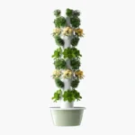 Vertical hydroponic tower system with 40 planting holes for leafy greens and herbs