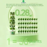 Vertical hydroponic tower system with 40 planting holes for leafy greens and herbs