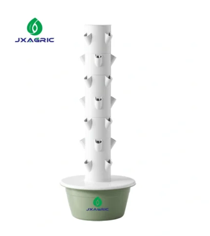 ertical hydroponic tower system with 40 planting holes for leafy greens and herbs